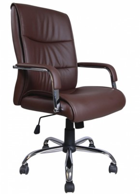Кресло офисное BRABIX "Space EX-508" (экокожа, хром, коричневое) 531164 в Режи - rezh.ok-mebel.com | фото