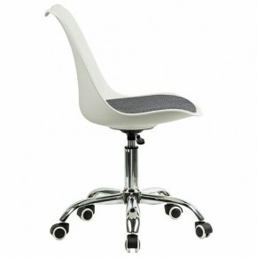 Кресло стул BRABIX "Eames MG-310 CH", хром, пластик белый, ткань серая, 532924 в Режи - rezh.ok-mebel.com | фото 3