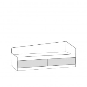 Кровать 11.21 Альфа (Солнечный Свет 0134 BS, Белый премиум) в Режи - rezh.ok-mebel.com | фото 2
