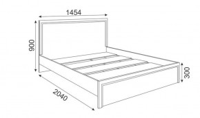 Кровать 1.4 М16 Стандарт с настилом Беатрис (Орех гепланкт) в Режи - rezh.ok-mebel.com | фото