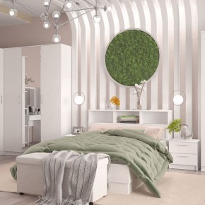 Кровать 1400 Париж с настилом (Белый тиснение) в Режи - rezh.ok-mebel.com | фото 3
