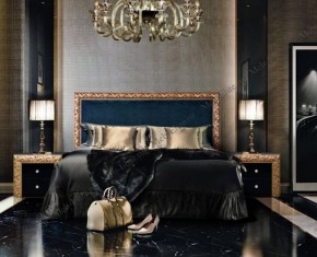 Кровать 2-х спальная (1,6 м) Тиффани Premium черная/золото с мягким элементом (Антрацит) с подъемным механизмомарт (ТФКР-3[3](П) в Режи - rezh.ok-mebel.com | фото 2