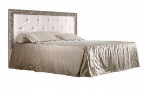 Кровать 2-х спальная (1,8 м) Тиффани Premium черная/серебро с мягким элементом со стразами с подъемным механизмом (ТФКР180-2[3][7](П) в Режи - rezh.ok-mebel.com | фото