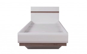 Кровать 90/TYP 90, LINATE ,цвет белый/сонома трюфель в Режи - rezh.ok-mebel.com | фото 3