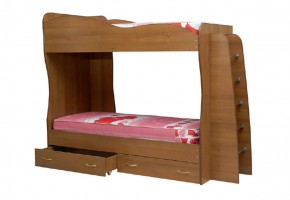 Кровать детская 2-х ярусная Юниор-1 (800*2000) ЛДСП в Режи - rezh.ok-mebel.com | фото 1