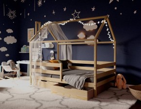 Кровать-домик 80*160 без покраски в Режи - rezh.ok-mebel.com | фото