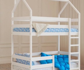 Кровать-домик двухъярусная 80*160 Белый в Режи - rezh.ok-mebel.com | фото 6