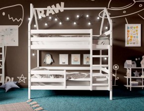 Кровать-домик двухъярусная 80*190 Белый в Режи - rezh.ok-mebel.com | фото 2