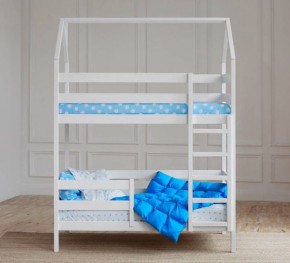 Кровать-домик двухъярусная 80*190 Белый в Режи - rezh.ok-mebel.com | фото 4