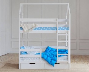 Кровать-домик двухъярусная 80*190 Белый в Режи - rezh.ok-mebel.com | фото 5