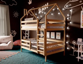 Кровать-домик двухъярусная 80*190 без покраски в Режи - rezh.ok-mebel.com | фото 2