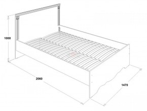 Кровать двойная Ольга 1Н + 2-а ящика (1400*2000) в Режи - rezh.ok-mebel.com | фото 3