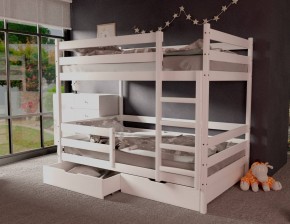 Кровать двухъярусная без крыши 80*190 Белый в Режи - rezh.ok-mebel.com | фото