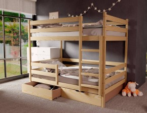 Кровать двухъярусная без крыши 80*190 без покраски в Режи - rezh.ok-mebel.com | фото