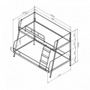 Кровать двухъярусная Дельта Лофт-20.02.04 Белый в Режи - rezh.ok-mebel.com | фото 2