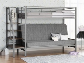 Кровать двухъярусная с диваном "Мадлен-3" (Серый/Серый) в Режи - rezh.ok-mebel.com | фото