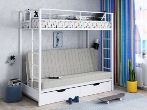 Кровать двухъярусная с диваном "Мадлен-ЯЯ" с ящиками в Режи - rezh.ok-mebel.com | фото