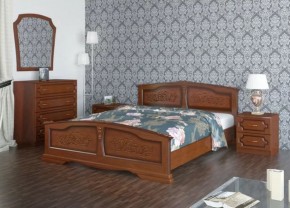 ЕЛЕНА Кровать из массива 1800 (Орех) в Режи - rezh.ok-mebel.com | фото 2