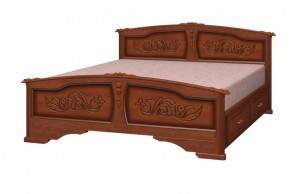 ЕЛЕНА Кровать из массива 1800 (Орех) с 2-мя ящиками в Режи - rezh.ok-mebel.com | фото 2