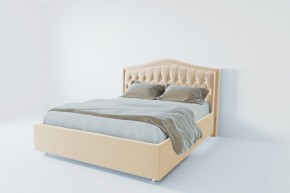 Кровать Калининград с ПМ 1200 (экокожа бежевая) в Режи - rezh.ok-mebel.com | фото