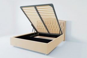 Кровать Калининград с ПМ 1800 (экокожа бежевая) в Режи - rezh.ok-mebel.com | фото