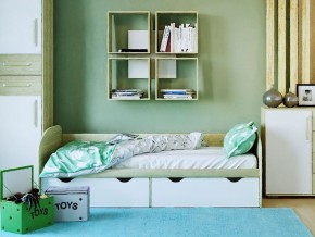 Кровать КД-1.8 с ящиком (дуб сонома/белый жемчуг) в Режи - rezh.ok-mebel.com | фото