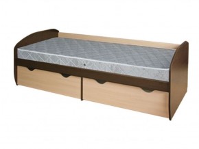 Кровать КД-1.8 с ящиком (Венге/Дуб молочный) в Режи - rezh.ok-mebel.com | фото