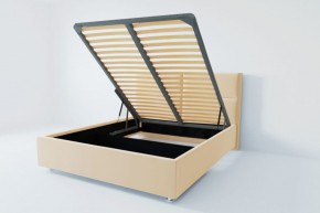 Кровать Корсика с ПМ 800 (экокожа бежевая) в Режи - rezh.ok-mebel.com | фото