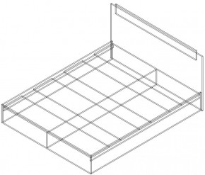 СОФИЯ Кровать КР1600 (венге/дуб белфорт) щиты в Режи - rezh.ok-mebel.com | фото 2