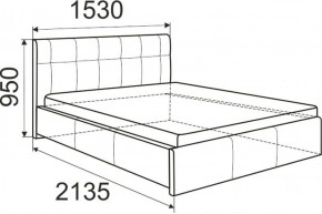 Кровать Изабелла с латами Newtone light beige 1400x2000 в Режи - rezh.ok-mebel.com | фото
