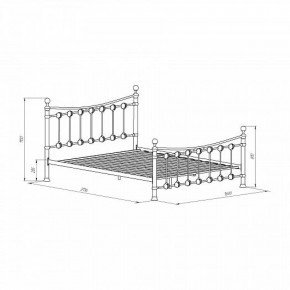 Кровать металлическая "Эльда" Белый в Режи - rezh.ok-mebel.com | фото 2