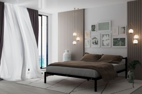 Кровать Мета с матрасом 900 (черный) в Режи - rezh.ok-mebel.com | фото 2