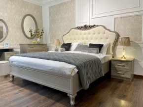 Кровать Мокко 1600 с мягким изголовьем + основание (серый камень) в Режи - rezh.ok-mebel.com | фото 3