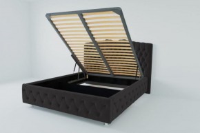 Кровать Нягань с ПМ 1200 (экокожа кольт ч) в Режи - rezh.ok-mebel.com | фото