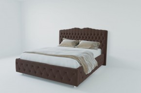 Кровать Нягань с ПМ 1800 (экокожа коричневая) в Режи - rezh.ok-mebel.com | фото 2