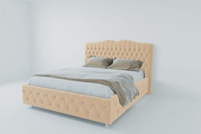 Кровать Нягань с ПМ 2000 (экокожа бежевая) в Режи - rezh.ok-mebel.com | фото 2