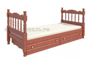 АЛЕНКА Кровать детская (орех) с 2 ящиками в Режи - rezh.ok-mebel.com | фото 2