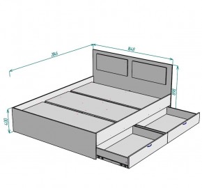 Кровать Ольга L39 (1600) 2 ящика в Режи - rezh.ok-mebel.com | фото 2