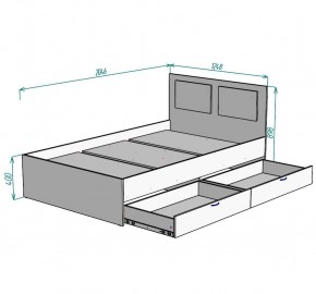 Кровать Ольга L45 (1200) 2 ящика в Режи - rezh.ok-mebel.com | фото 2