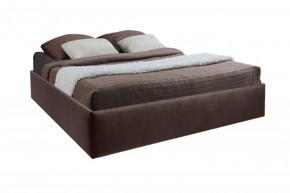 Кровать Подиум с ПМ 800 (экокожа коричневая) в Режи - rezh.ok-mebel.com | фото 2