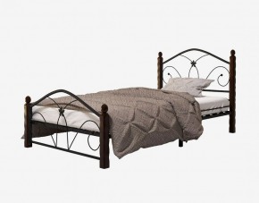 Кровать "Селена 1" Черная (900*2000) (ножки-шоколад) с коваными элементами в Режи - rezh.ok-mebel.com | фото 2