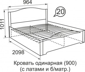 Кровать с латами Виктория 1800*2000 в Режи - rezh.ok-mebel.com | фото 3