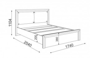 Кровать 1.6 Глэдис М31 с настилом и мягкой частью (ЯШС/Белый) в Режи - rezh.ok-mebel.com | фото 3
