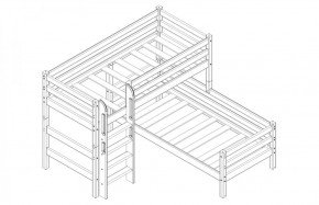 Кровать угловая с прямой лестницей Соня (Вариант 7) в Режи - rezh.ok-mebel.com | фото 3