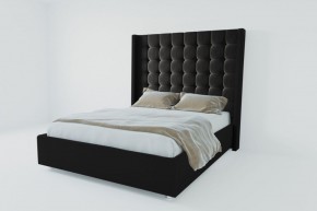 Кровать Венеция ЛЮКС с ПМ 1800 (экокожа кольт ч) в Режи - rezh.ok-mebel.com | фото