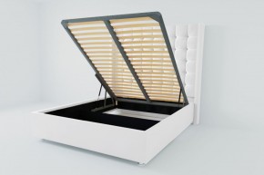 Кровать Венеция ЛЮКС с ПМ 900 (экокожа белая) в Режи - rezh.ok-mebel.com | фото