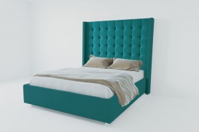 Кровать Венеция ЛЮКС с ПМ 900 (велюр бирюзовый) в Режи - rezh.ok-mebel.com | фото 2