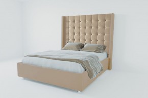 Кровать Венеция ЛЮКС с ПМ 900 (велюр светло-серый) в Режи - rezh.ok-mebel.com | фото 2