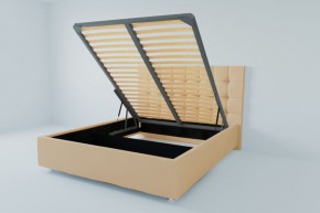 Кровать Венеция с ПМ 800 (экокожа бежевая) в Режи - rezh.ok-mebel.com | фото