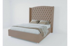 Кровать Версаль ЛЮКС с ПМ 1400 (велюр темно-серый) в Режи - rezh.ok-mebel.com | фото